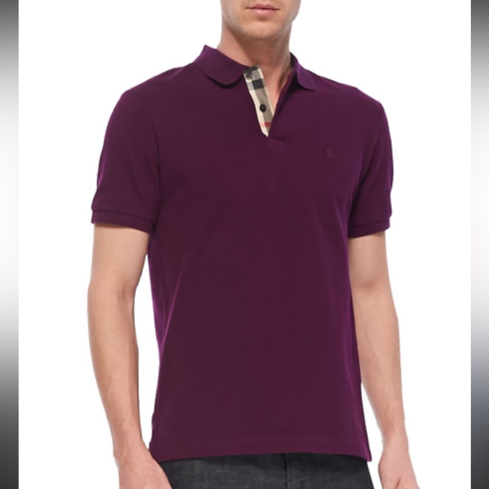 Burberry Purple Polo Shirt Classic Design